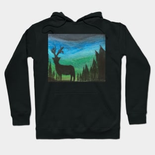 Oil pastel deer Hoodie